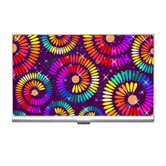 Abstract Background Spiral Colorful Business Card Holder