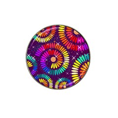 Abstract Background Spiral Colorful Hat Clip Ball Marker (4 Pack)