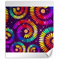 Abstract Background Spiral Colorful Canvas 8  X 10  by HermanTelo