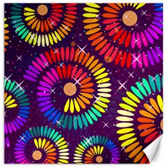 Abstract Background Spiral Colorful Canvas 16  X 16  by HermanTelo