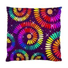 Abstract Background Spiral Colorful Standard Cushion Case (one Side)