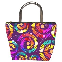 Abstract Background Spiral Colorful Bucket Bag