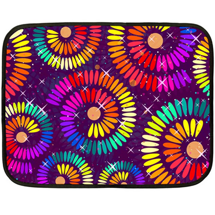 Abstract Background Spiral Colorful Fleece Blanket (Mini)