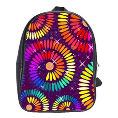 Abstract Background Spiral Colorful School Bag (large)