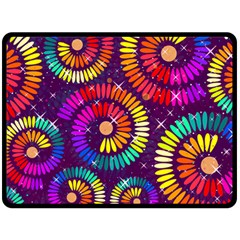 Abstract Background Spiral Colorful Fleece Blanket (large)  by HermanTelo