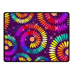 Abstract Background Spiral Colorful Fleece Blanket (small) by HermanTelo