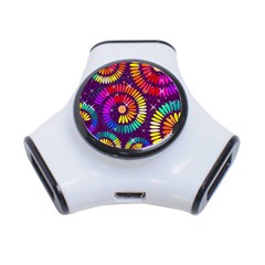 Abstract Background Spiral Colorful 3-port Usb Hub