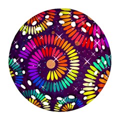 Abstract Background Spiral Colorful Ornament (round Filigree)