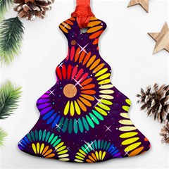 Abstract Background Spiral Colorful Ornament (christmas Tree) 