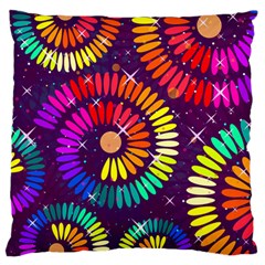 Abstract Background Spiral Colorful Large Cushion Case (one Side)