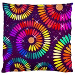 Abstract Background Spiral Colorful Large Cushion Case (One Side) Front