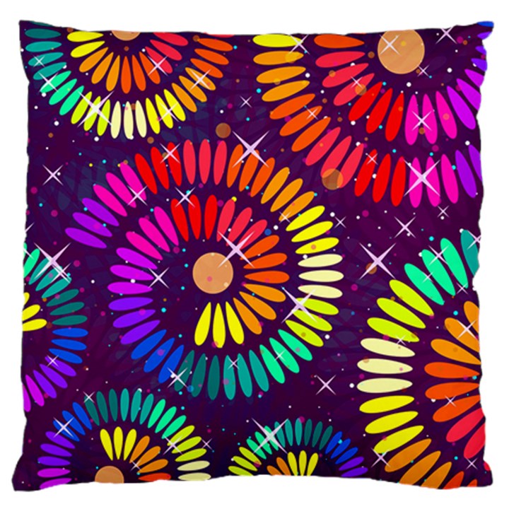 Abstract Background Spiral Colorful Large Cushion Case (One Side)