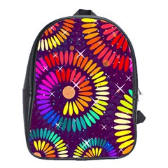 Abstract Background Spiral Colorful School Bag (xl) by HermanTelo