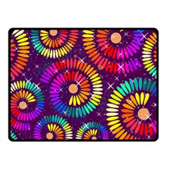 Abstract Background Spiral Colorful Double Sided Fleece Blanket (small)  by HermanTelo