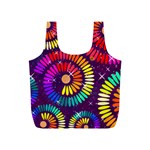 Abstract Background Spiral Colorful Full Print Recycle Bag (S) Front