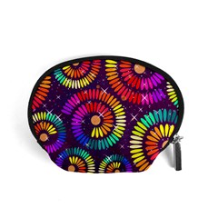 Abstract Background Spiral Colorful Accessory Pouch (small)