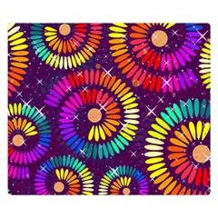 Abstract Background Spiral Colorful Double Sided Flano Blanket (small)  by HermanTelo