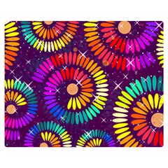 Abstract Background Spiral Colorful Double Sided Flano Blanket (medium)  by HermanTelo