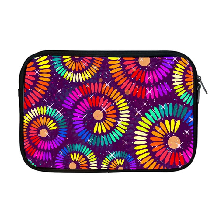 Abstract Background Spiral Colorful Apple MacBook Pro 17  Zipper Case