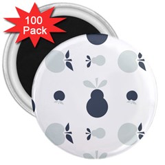 Apples Pears Continuous 3  Magnets (100 Pack) by HermanTelo