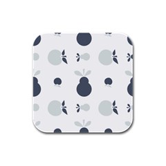 Apples Pears Continuous Rubber Square Coaster (4 Pack)  by HermanTelo