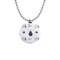 Apples Pears Continuous 1  Button Necklace