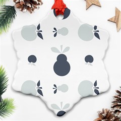 Apples Pears Continuous Snowflake Ornament (two Sides)