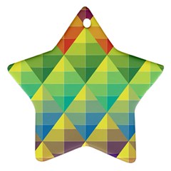 Background Colorful Geometric Triangle Ornament (star) by HermanTelo