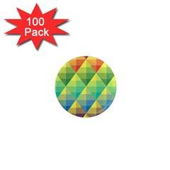 Background Colorful Geometric Triangle 1  Mini Magnets (100 Pack)  by HermanTelo