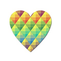 Background Colorful Geometric Triangle Heart Magnet by HermanTelo