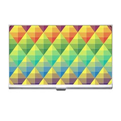 Background Colorful Geometric Triangle Business Card Holder