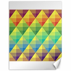 Background Colorful Geometric Triangle Canvas 12  X 16 