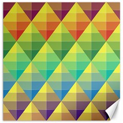 Background Colorful Geometric Triangle Canvas 16  X 16 