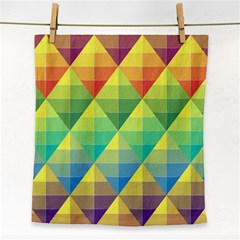 Background Colorful Geometric Triangle Face Towel