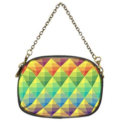 Background Colorful Geometric Triangle Chain Purse (two Sides) by HermanTelo