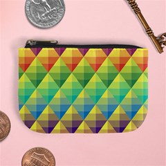 Background Colorful Geometric Triangle Mini Coin Purse by HermanTelo