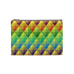 Background Colorful Geometric Triangle Cosmetic Bag (medium)