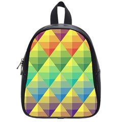 Background Colorful Geometric Triangle School Bag (small) by HermanTelo