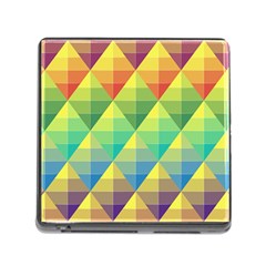 Background Colorful Geometric Triangle Memory Card Reader (square 5 Slot)