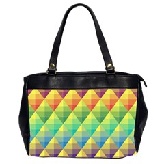 Background Colorful Geometric Triangle Oversize Office Handbag (2 Sides) by HermanTelo