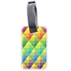 Background Colorful Geometric Triangle Luggage Tags (two Sides)