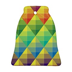 Background Colorful Geometric Triangle Ornament (bell)