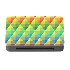 Background Colorful Geometric Triangle Memory Card Reader With Cf