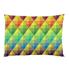 Background Colorful Geometric Triangle Pillow Case (two Sides) by HermanTelo