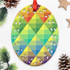 Background Colorful Geometric Triangle Ornament (oval Filigree)