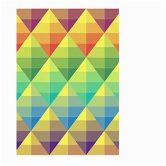 Background Colorful Geometric Triangle Large Garden Flag (two Sides) by HermanTelo