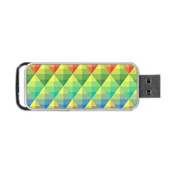 Background Colorful Geometric Triangle Portable Usb Flash (one Side)