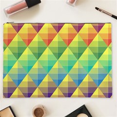 Background Colorful Geometric Triangle Cosmetic Bag (xxl)