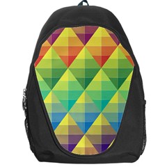 Background Colorful Geometric Triangle Backpack Bag by HermanTelo