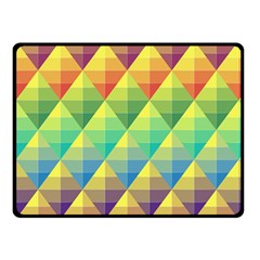 Background Colorful Geometric Triangle Double Sided Fleece Blanket (small) 